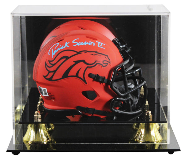 Broncos Patrick Surtain II Signed Rave Speed Mini Helmet W/ Case BAS Witnessed