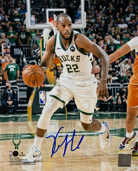 Milw Bucks 2021 NBA Champ KHRIS MIDDLETON Signed 8x10 Photo #5 AUTO