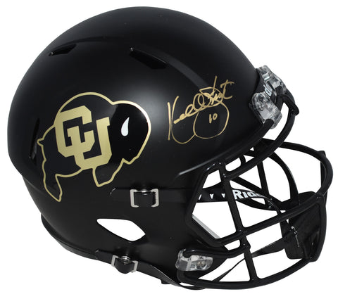 KORDELL STEWART SIGNED COLORADO BUFFALOES BLACK FULL SIZE SPEED HELMET BECKETT