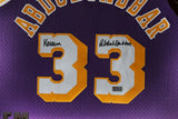 Kareem Abdul-Jabbar Lakers Signed Mitchell & Ness Jersey Lighted Frame -Tri Star