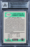 Cowboys Emmitt Smith Authentic Signed 1991 Bowman #117 Card Auto 10! BAS Slabbed