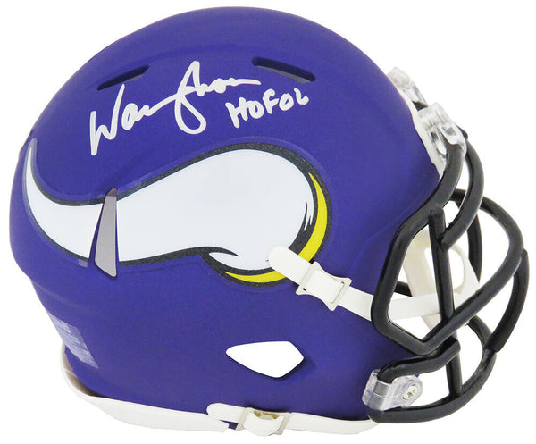 Warren Moon Signed Houston Oilers Riddell Speed Mini Helmet w/HOF'06 - (SS COA)