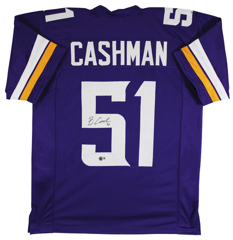 Blake Cashman Authentic Signed Purple Pro Style Jersey Autographed BAS Witnessed
