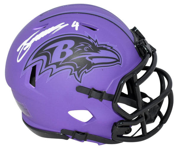 ZAY FLOWERS AUTOGRAPHED BALTIMORE RAVENS RAVE SPEED MINI HELMET BECKETT
