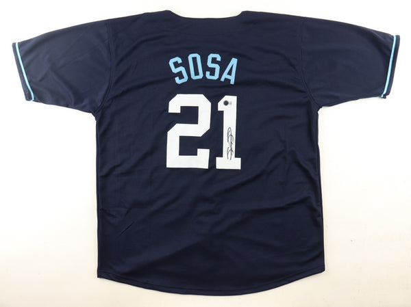 Sammy Sosa Signed Chicago Cubs City Connect Style Wrigleyville Jersey (Beckett)