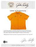 John Daly Authentic Signed Match Worn Yellow Polo Shirt BAS #BK84755