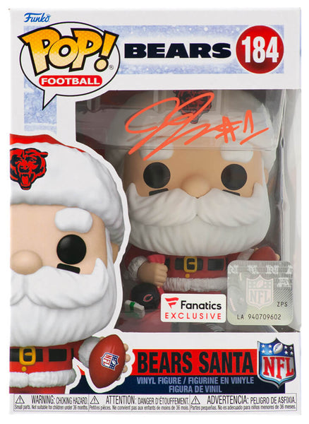 Jaylon Johnson Signed Chicago Bears SANTA Funko Pop Doll #184 - (SCHWARTZ COA)