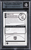 Kings Davion Mitchell Authentic Signed 2021 Hoops #228 Rookie Card BAS Slabbed