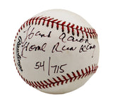 Hank Aaron Signed Milwaukee Braves Rawlings White MLB Baseball - Home Run King