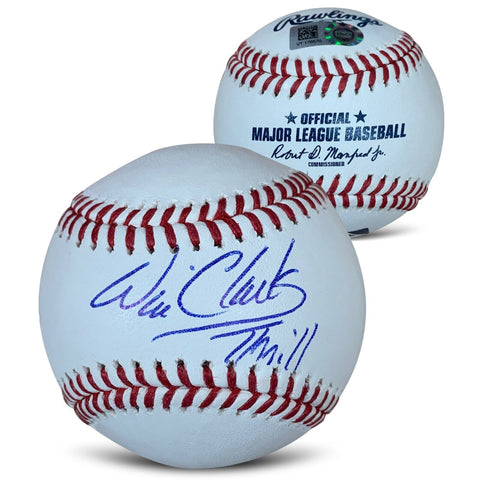 Will Clark Autographed MLB Signed Baseball THE THRILL Hologram COA With Case