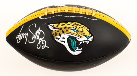 Jimmy Smith Signed Jacksonville Jaguars Logo Football (Beckett) 5xPro Bowl W.R.