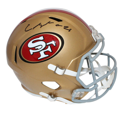 Elijah Mitchell Autographed San Francisco 49ers Speed F/S Helmet Beckett 39843
