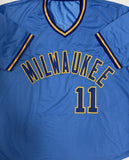 ED ROMERO Signed Custom Replica Blue Jersey AUTO - Milwaukee Brewers - JSA