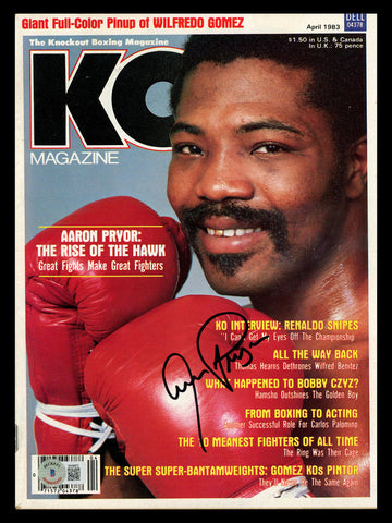 Aaron Pryor Autographed Signed KO Magazine Beckett BAS QR #BK08872