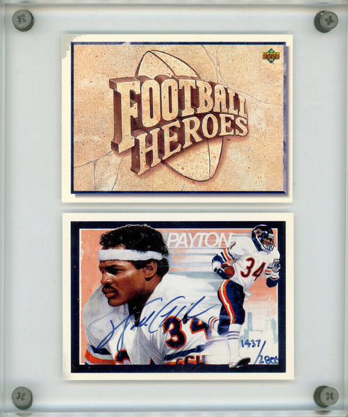 Walter Payton Signed 1992 Upper Deck #27 LE 1437/2800 Trading Card UDA 42681