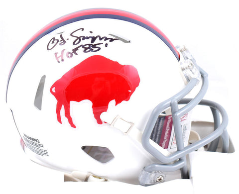 O.J. Simpson Autographed Buffalo Bills 65-73 Speed Mini Helmet w/HOF - JSA W