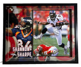 Shannon Sharpe Autographed 16x20 Photo Shadowbox Framed Beckett COA