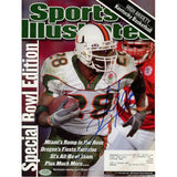 Clinton Portis Signed Miami Hurricanes Sports Illustrated Mounted Memories 51529