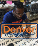 Juwann Winfree Autographed/Signed Denver Broncos Mini Helmet 24297