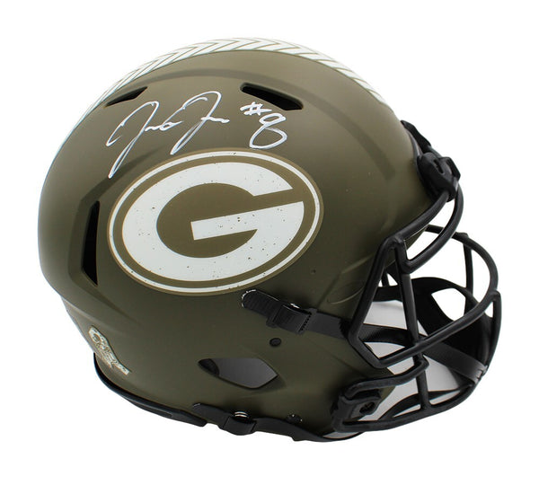 Josh Jacobs Signed Green Bay Packers Speed Authentic Salute To Service Helmet