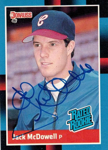 JACK McDOWELL Autographed White Sox 1988 Donruss Rated Rookie RC Card #47 - SS