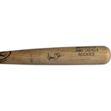 Vinny Castilla Autographed Colorado Rockies Game Used Rawlings Blonde Bat 53932
