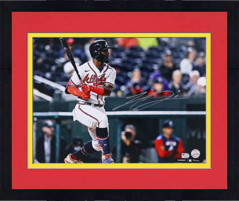 Framed Michael Harris Atlanta Braves Autographed 16" x 20" Hitting Photograph