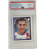 Karim Benzema Signed 2007-08 Panini Champions League Sticker - PSA 10 Autograph