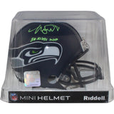 Malcolm Smith Autographed Seattle Seahawks VSR4 Mini Helmet SB MVP Beckett 55045