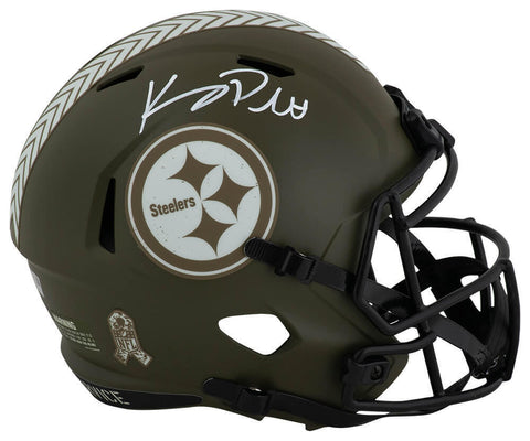 Kenny Pickett Signed Steelers SALUTE 2022 Riddell F/S Rep Helmet (FANATICS COA)