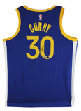 Warriors Stephen Curry Signed Blue Nike Icon Edition Swingman Jersey BAS