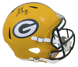Packers Sterling Sharpe "HOF 25" Signed F/S Speed Rep Helmet W/ Case BAS Witness