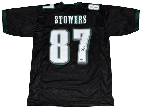 ELI STOWERS AUTOGRAPHED PHILADELPHIA EAGLES #87 BLACK JERSEY BECKETT