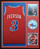 FRAMED PHILADELPHIA 76ERS ALLEN IVERSON AUTOGRAPHED SIGNED JERSEY JSA COA