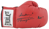 Muhammad Ali & Joe Frazier Signed Red Everlast Boxing Glove PSA/DNA #7A02082
