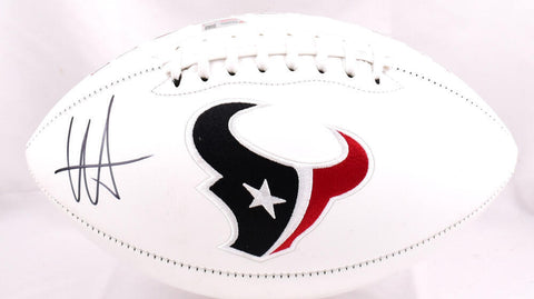 Will Anderson Autographed Houston Texans Logo Football- Fanatics *Black