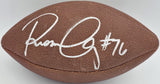 Russell Okung Autographed NFL Leather Football Seahawks (Flat) MCS Holo #64072