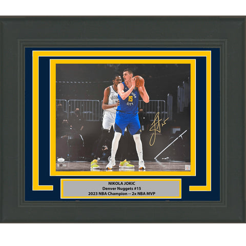 Framed Autographed/Signed Nikola Jokic Nuggets 16x20 Photo JSA COA #3