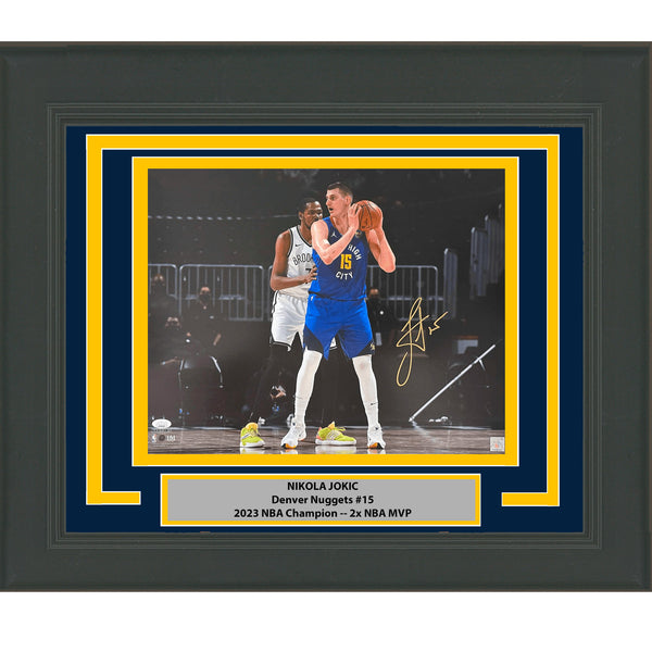 Framed Autographed/Signed Nikola Jokic Nuggets 16x20 Photo JSA COA #3