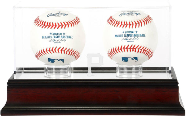 Pittsburgh Pirates Mahogany 2-Baseball Display Case