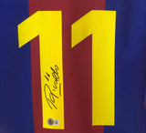 Rivaldo Signed FC Barcelona Home Soccer Jersey #11 with Beckett Witness