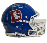 John Elway Autographed/Inscribed 1987 NFL MVP Retro D Pro Helmet BAS COA