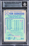 Penguins Tom Barrasso Authentic Signed 1990 Topps #65 Card BAS Slabbed 2