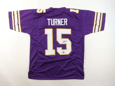 Dallas Turner Signed Minnesota Vikings Jersey (Beckett) 2024 1st Round Pick LB
