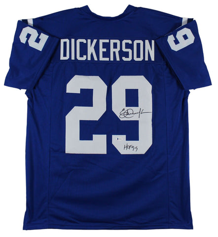 Eric Dickerson "HOF 99" Authentic Signed Blue Pro Style Jersey BAS Witnessed 2