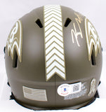 Kyle Hamilton Signed Baltimore Ravens Salute to Service Speed Mini