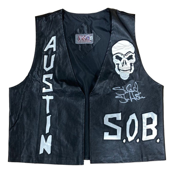 Stone Cold Steve Austin Signed Autographed WWE S.O.B Vest BAS