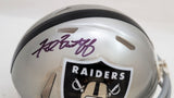 FRED BILETNIKOFF AUTOGRAPHED RAIDERS FLASH GRAY SPEED MINI HELMET BECKETT 208233