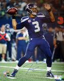 RUSSELL WILSON AUTOGRAPHED 16X20 PHOTO SEATTLE SEAHAWKS RW HOLO STOCK #106943