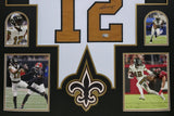 FRAMED NEW ORLEANS SAINTS CHRIS OLAVE AUTOGRAPHED SIGNED JERSEY BECKETT HOLO